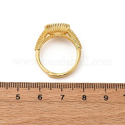 Круглые латунные микропаве прозрачные кубические цирконии регулируемые настройки колец&nbsp;KK-D378-35G