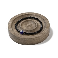 Vassoio porta espositore per anello da dito con bracciale rigido in legno di noce&nbsp;BDIS-D002-01C