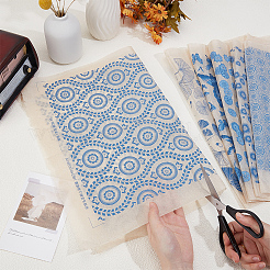 6 pz 6 stili di decalcomanie in carta ceramica&nbsp;DIY-BC0015-30B