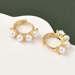 Круглые серьги-кольца из латуни EJEW-D337-17G