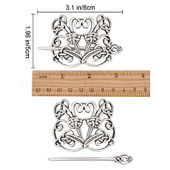 Заколка для волос Viking с палочками для волос OHAR-WH0001-04C