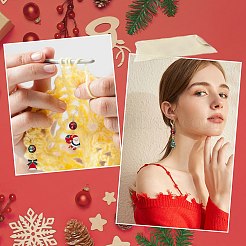 24 pièces 12 style thème de noël alliage émail pendentif marqueurs de point de verrouillage&nbsp;HJEW-SC00006