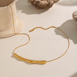 Collane con pendente a barra curva attorcigliata in acciaio inossidabile 304 per donna&nbsp;SJ7114-1