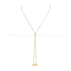 Verstellbare Lariat-Halsketten aus Edelstahl 304 mit Herzquaste für Damen&nbsp;SA-D001-03G