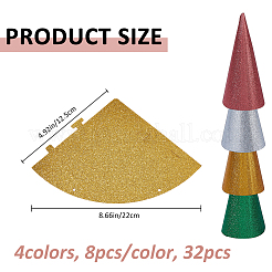 32 шт. Детская праздничная шляпа на день рождения из двухцветной бумаги&nbsp;DIY-FH0010-26