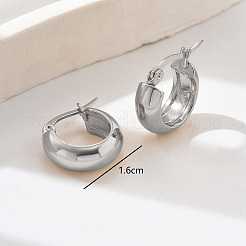 Минималистичные женские серьги-кольца из глянцевой нержавеющей стали 201 в европейском и американском стиле PD5223