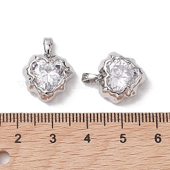 Подвески из латуни с микро-паве ко Дню святого Валентина&nbsp;KK-K360-22P