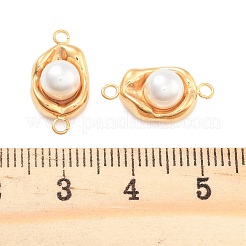 Шармы-соединители из нержавеющей стали 304 pave abs Pearl&nbsp;STAS-S131-01G