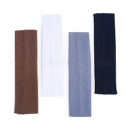 8 pieza de bandas para el cabello de tela de seda color leche de 4 colores&nbsp;OHAR-TAD0001-01D