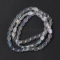 Стеклянные бусины с гальваническим покрытием  EGLA-L042-AB01