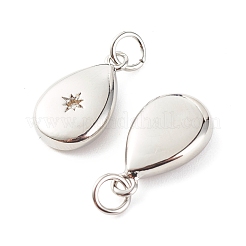 Латунные микропаве прозрачные подвески с фианитом&nbsp;LS-ZIRC-P094-10P-RS