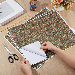 Mini maison de poupée salon chambre papier peint&nbsp;DIY-WH0504-841A-05