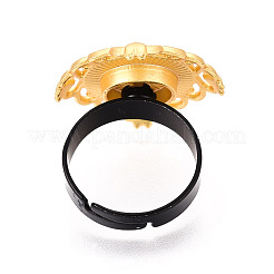 Base de anillo de copa con bisel de hierro y aleación de rombo ajustable con bandeja giratoria&nbsp;MAK-T012-02G