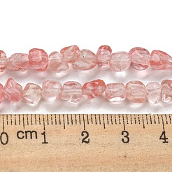 Quarzo della ciliegia fili di perle di vetro&nbsp;G-F465-55