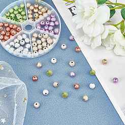 Sprühen gemalte Acrylperlen-Spitzlackiert&nbsp;ACRP-PH0001-03-WH