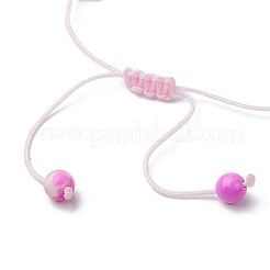 Синтетические браслеты из бисера из белого океанского нефрита BJEW-JB11016-05