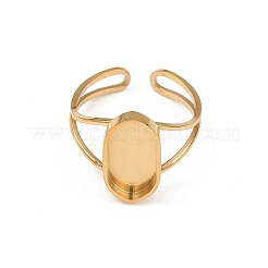 Настоящие позолоченные 18-каратным золотом компоненты манжетного кольца из нержавеющей стали 304 STAS-A191-12C-G