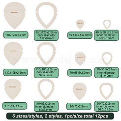 1 набор шаблонов для вырезания листьев/цветов в технике макраме из дерева DIY-BC0009-99