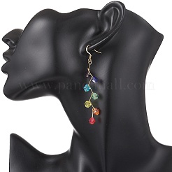 Серьги-подвески с биконусами из нержавеющей стали 304&nbsp;EJEW-JE06717