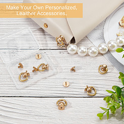 6 шт. латунные заклепки с d-образным кольцом и поворотным шаровым штифтом на 360 градуса KK-GF0001-13