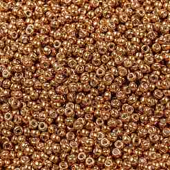 MIYUKIラウンドロカイユビーズ  日本製シードビーズ  （rr1072)デュラコート亜鉛メッキマスカット  8/0  3mm  穴：1mm  約390PCS /ボトル  10 G /ボトル&nbsp;SEED-JP0009-RR1072