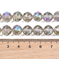 Transparentes perles de verre de galvanoplastie brins&nbsp;EGLA-N002-34C-B11