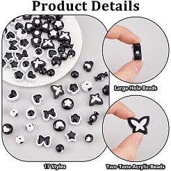 170шт 17 стиля акриловые бусины&nbsp;OACR-PH0004-37