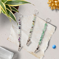 6 шт. брелок из натуральных и синтетических драгоценных камней&nbsp;KEYC-GF00003