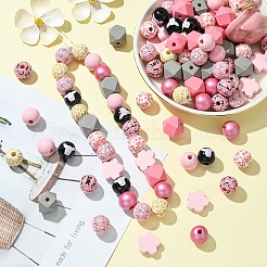 Наборы для изготовления деревянных брелоков из бисера на тему животных DIY-YW0008-69B