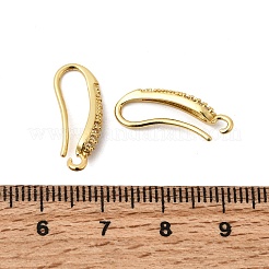 Messing Micro Pave klare Zirkonia Ohrring Haken&nbsp;KK-Z154-12G