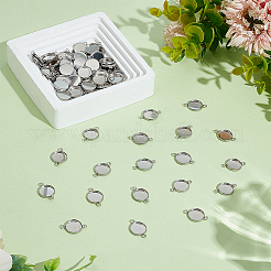 80 шт. оправы для кабошонов из нержавеющей стали 304&nbsp;STAS-HY0001-89B