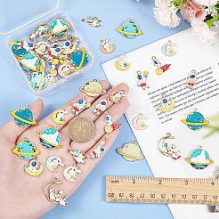 Подвески из сплава эмали 60шт 15 стиля&nbsp;ENAM-AR0001-52