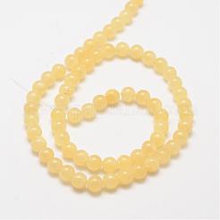 Естественный желтый нефритовый шарик нити&nbsp;G-K121-02-10mm