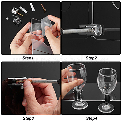 Акриловые настенные держатели для стекла с 4 отверстием ODIS-WH0027-051B