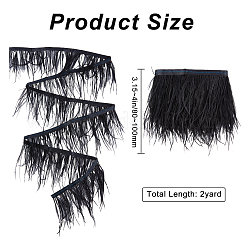 2 Yards Mode Straußenfeder Stoff Strang Kostüm Zubehör&nbsp;FIND-GF0003-42A