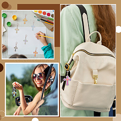 22 шт. 11 стиля подвесных украшений в виде креста из дерева&nbsp;KEYC-WR00003