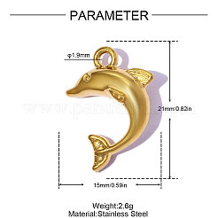 Anhänger aus Edelstahl 304&nbsp;STAS-OY015-23G