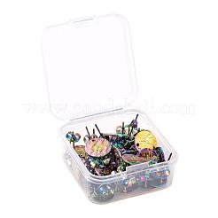 40 pieza de 2 estilos de accesorios para aretes de acero inoxidable 304 con revestimiento iónico (IP)&nbsp;STAS-LS0001-50MC