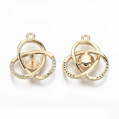 Латунная микропаве из прозрачного кубического циркония KK-T062-21G-NF