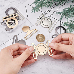 6 комплект двухцветных пряжек из цинкового сплава с боковым креплением FIND-BC0002-43