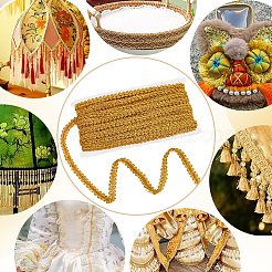 Блестящая плетеная кружевная отделка из полиэстера OCOR-WH0079-24A