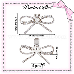 4 шт. украшение для обуви из сплава со стразами AJEW-GF0009-28P
