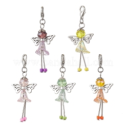 Подвесные украшения в виде ангела из стекла и акрила HJEW-JM03329-04