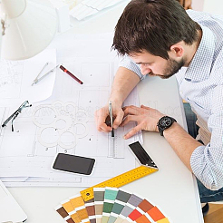 Прозрачный акриловый круглый инструмент для резки кожи AJEW-WH0505-19