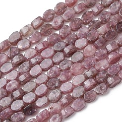 Натуральный лепидолит / пурпурный слюдяный камень бисер пряди&nbsp;G-H343-A01-01