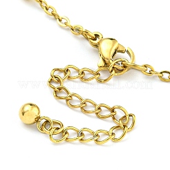 Pvd вакуумное покрытие летний пляж 304 нержавеющая сталь трос цепи браслеты с подвесками в виде рыб BJEW-P334-04G