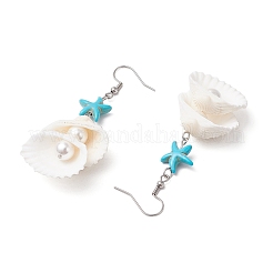 Оболочки болтающийся серьги EJEW-TA00646