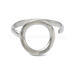 304ステンレススチールカフリング  ステンレス鋼色  13mm  内径：17.5mm&nbsp;RJEW-M019-63P
