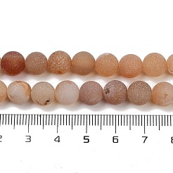 Натуральный druzy агатовые бусы пряди&nbsp;G-NH0024-A06-8mm