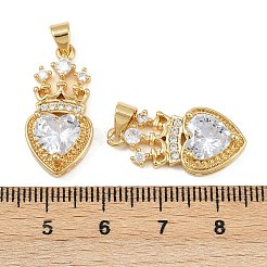 Латунные микропаве прозрачные подвески с фианитом KK-C109-03G